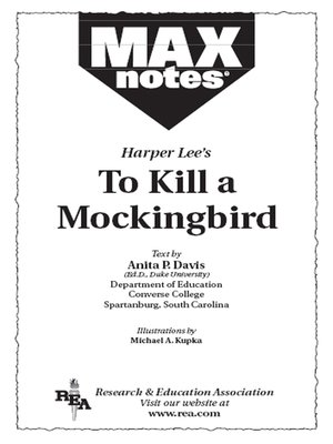 cover image of To Kill a Mockingbird: MAXNotes Literature Guide